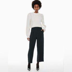 Aritzia Wilfred Wide Leg Pants Cropped (Size 2) Black